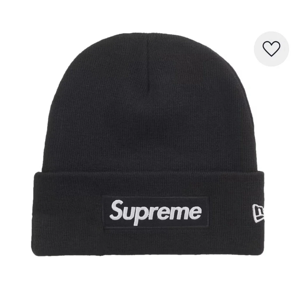 Supreme New Era Box Logo Beanie Black Knit Hat OS New‎ With Tags